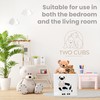 Two Cubs Storage Box - Kids Toys Organizer (13"x13"x13"), White,