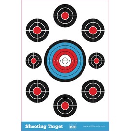 Shooting Targets Paper Bundle - Black blottles & Glasses 12"x18" (Front and Back) - 50 Pack, Indoor & Outdoor Range