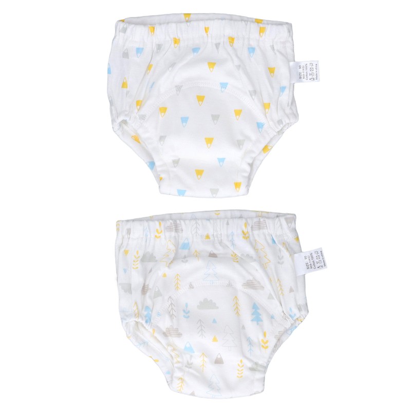 2PCS Toddler Training Pants Pure Cotton Reusable Baby Training Underwear