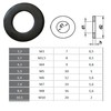 M10 Black Stainless Steel Form A Washers Blackened Washer (pack