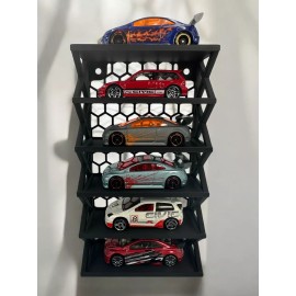 Unbranded 3D Printed 6-Car Diecast Display for Hot Wheels & 1/64th Scale Diecast Vehicles