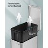 SONGMICS Slim Trash Can, 13-Gallon (50 L) Garbage Can for
