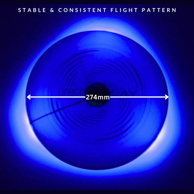 Precision Unisex Precisionplay Led Light Up Flying Disc, White