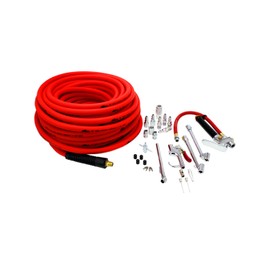 EXELAIR by Milton (MK3810BGIG) Bundle: Pneumatic Blow Gun, Tire Inflator Gauge, Dual Chuck, 100' Cobra Flex Air Hose & Air Accessory Kit, (28-Piece)