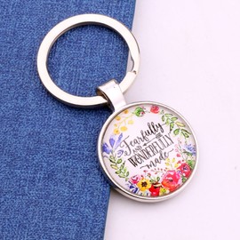 Scripture Gift Bible Verse Scripture Keychain Psalm 46 10 Psalm 139 14 Blessing Gift, Silver, Medium