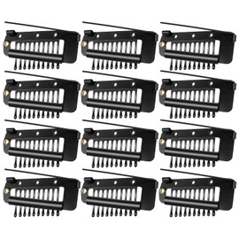 Gjinxi 12 Pcs Chunni Clips with Safety Pins, Hair Extension Snap Invisible Wig Combs Dupatta Setting Clips Hair Clip Strong Chunni Grip Hair Accessories for Woman Veil Hijab