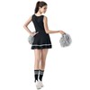 OurLore Women's Musical Uniform Fancy Dress Cheerleader Costume Outfit (Black)