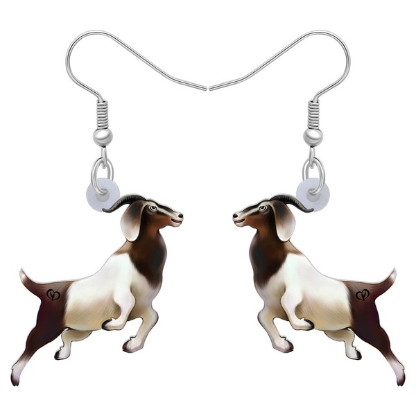 RAIDIN Acrylic Cute Creative Goat Animal Dangle Hook Earrings for