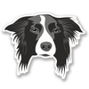 2 x 10cm/100mm Border Collie Dog Window Cling Sticker Car