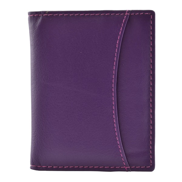 Mala Leather Odyssey Oyster & ID Holder 555-14 (Purple)