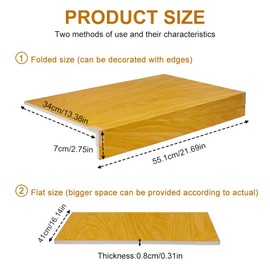 1Pc Wire Shelf Cover, Pantry Rack Covers, 21.6x13.4inch Wood Pattern Shelf Covers for Wire Shelving, Decoration Supplies