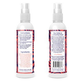 Petpost | Detangling Spray for Dogs with Knots, Mats & Tangles - Naturally Rejuvenating Dog Hair Detangler for Healthier, Shinier, Stronger Fur - Oatmeal, Aloe, and Vitamin E Formula 8 oz.