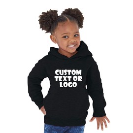 INK STITCH Unisex Toddler 3326 Design Your Own Custom Hoodie Sweatshirts Hoodies - Black 3/4T