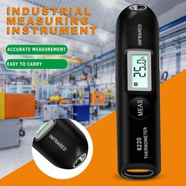 Mini Digital Infrared Thermometer with LCD, Contactless Hand Temperature Pen for Easy and Accurate Measurements (BLACK)