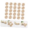 Operitacx 32pcs Wooden Wheels DIY Model Accessories Small Castor Wheels