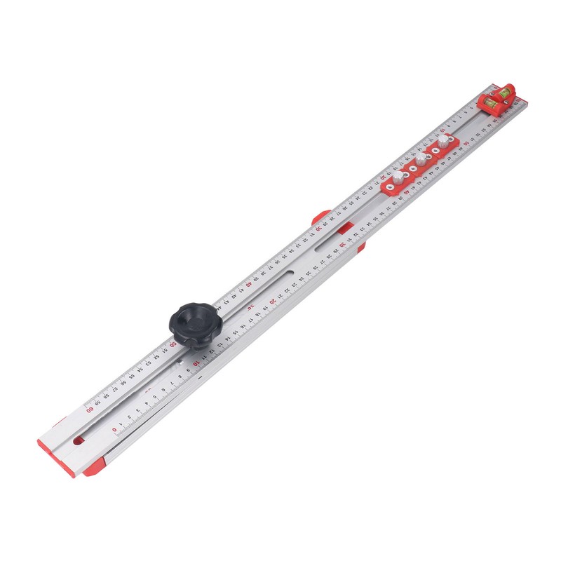 Woodworking Ruler Scribing Tool 2 In 1 Multifunctional Aluminum Alloy