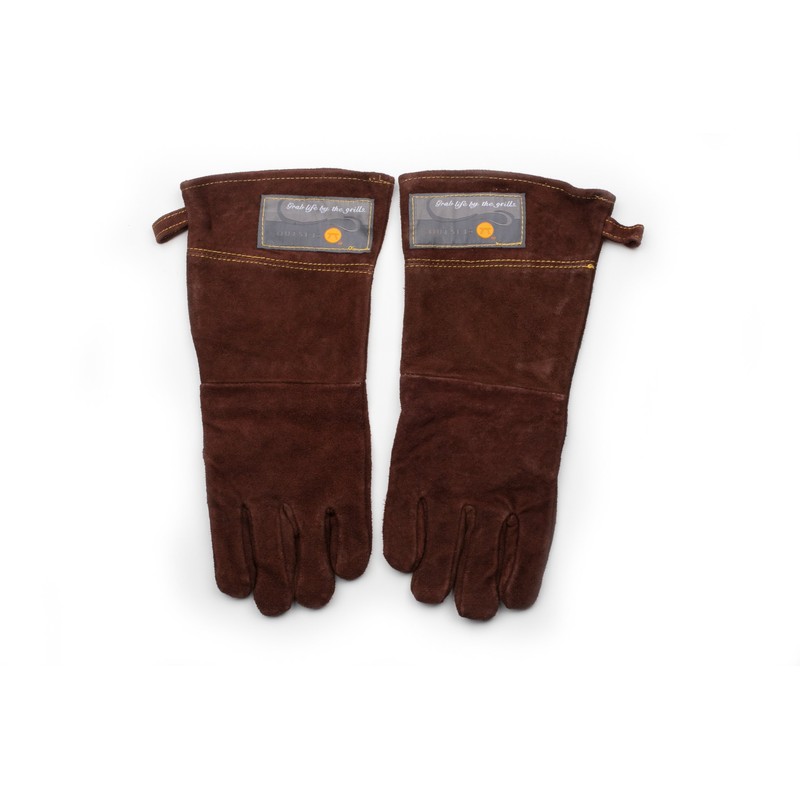Outset Leather Grill Gloves, Set of 2 Brown Leather BBQ