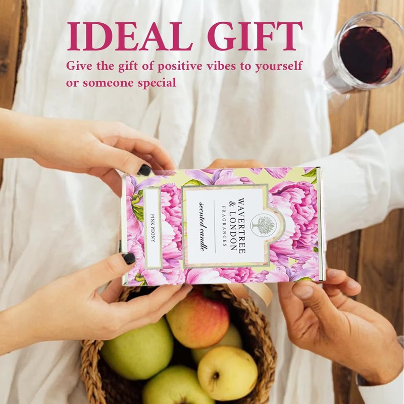 Wavertree & London Organic Pink Peony Scent Soy Wax Candle