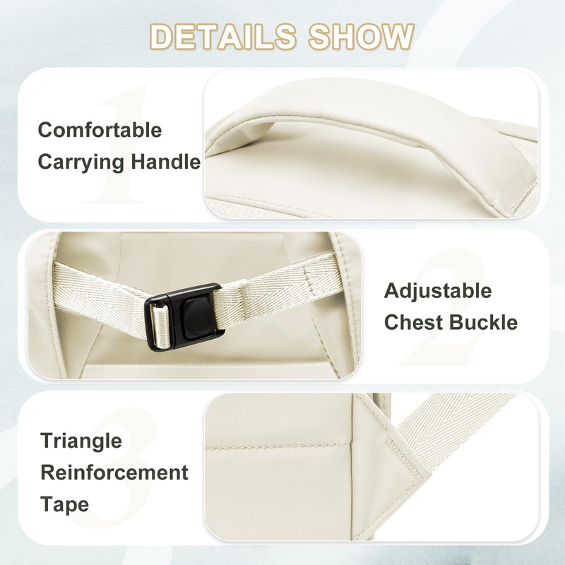 wepadre Beige Mochila De Viaje Travel Backpack Carry On Flight