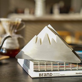 watchget Coffee Filter Paper Holder Stainless Steel Cone Coffee Filter Holder Storage Rack Coffee Filter Paper Stand Peak-shaped