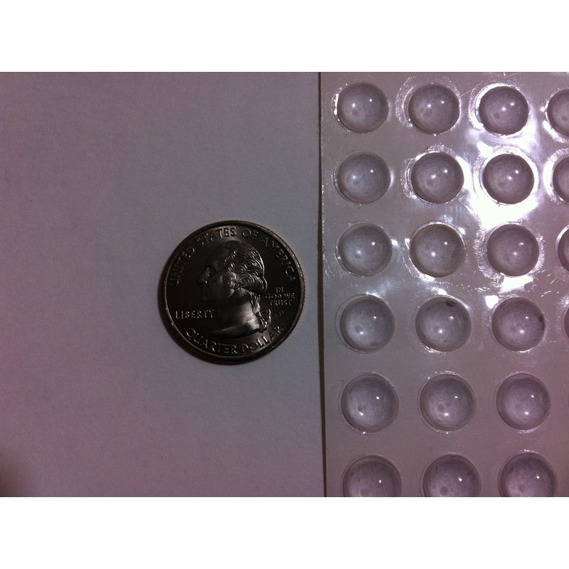 Small Clear 9.5mm (Dia) X 3.8mm (H) Round Cabinet and