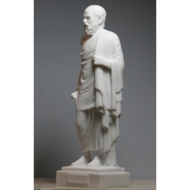 Greek Philosopher Socrates Cast Marble Statue Sculpture Figure 9.45 inches