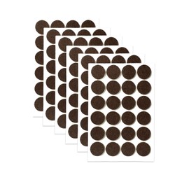 144 Pcs 3mm Thick Brown Felt Pads - Premium Floor Protectors for Hardwood/Tile, 0.9" (23mm) Self-Adhesive Furniture Pads, Anti-Scratch & Silent Gliding