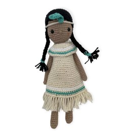Nominó Muñequita Indita Pampa Amigurumi Tejido Crochet Nominó