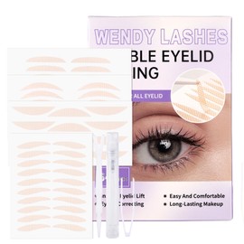 WENDY LASHES 640Pcs Eyelid Tape, Invisible Double Eyelid Stickers Tape Hooded Eye Lift, Natural Look, Waterproof Reusable Instant Lifting Eyelid Tape Easy to Apply for Monolids/Hooded Eyes(640Pcs)