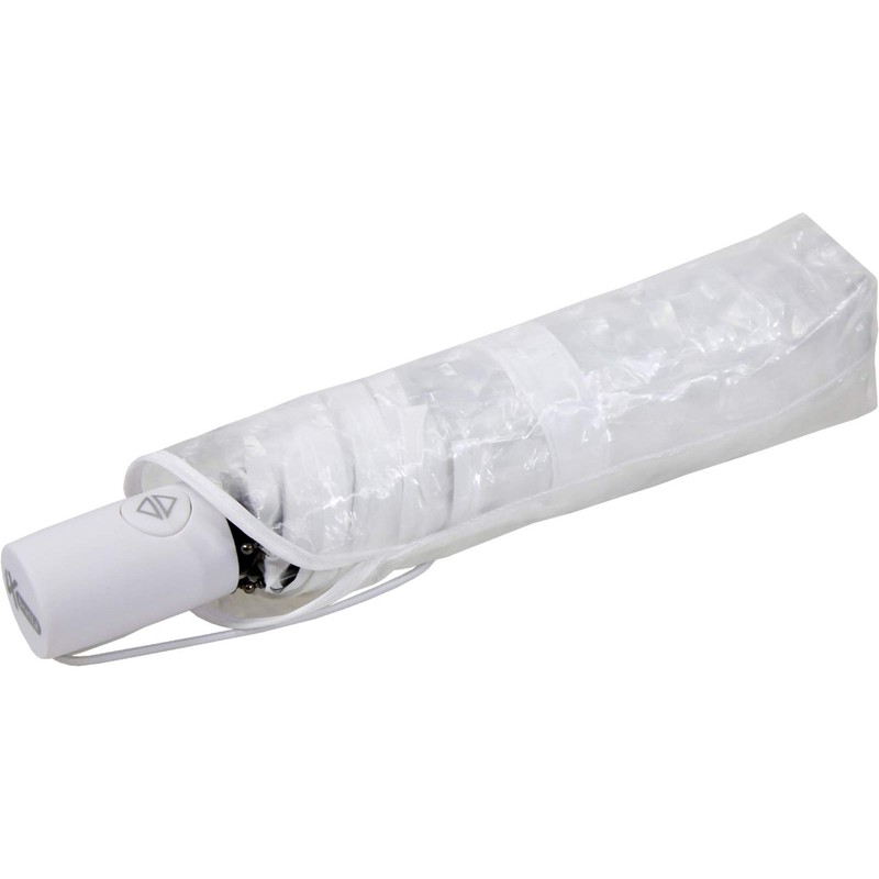 iX-brella Pocket Umbrella Transparent with Lens Effect and Coloured Handle