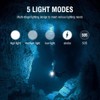 WINDFIRE Luce Frontale subacqueo, 5000 Lumens, 5 Modalità, IPX8 Impermeabile,