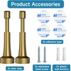 2PCS Bronze Spring Door Stopper – 4.33” Wall Mount Aluminum