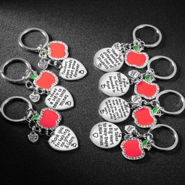 Zhanmai 7 Pcs Teacher Appreciation Gifts for Women, Heart Keychain Set (Care)