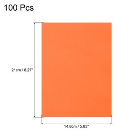 MECCANIXITY 100PCS Orange Red Color Cardstock, 8" x 6" Origami Cardstock Paper Sheets for Printing, DIY Drawing, Art Crafts Supplies