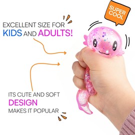 Pack of 2 Axolotl Toys, Soft Axolotl, Squeeze Toy, Stress Relief Squishy Ball, Funny Squishy Anti-Stress Toy, Salamander Stress Relief Toy, for Adults and Children
