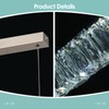 Zenouidle Dimmable Crystal Chandelier Modern LED Pendant Light Fixture Dining