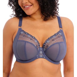Elomi Women's Matilda Underwire Plunge Bra, Denim Daisy, 32GG
