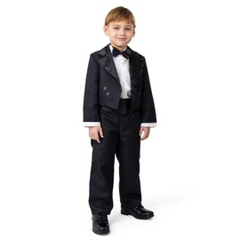 Dress Up America Butler Costume for Kids - Black Tuxedo Costume Set - Boys Tailcoat Tuxedo Costume
