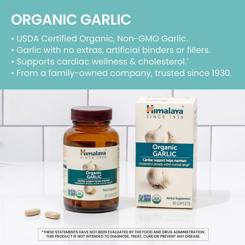 Himalaya Organic Garlic, For Lipid Metabolism and Immune Support, 1,400