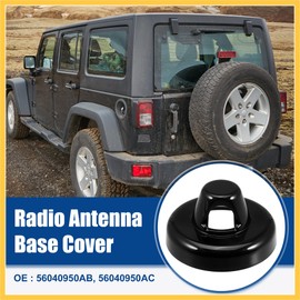 REPAIROCK Radio Antenna Base Cover Fit for Jeep Wrangler for Jeep Gladiator - Pack of 1 Black Auto Replacement Parts