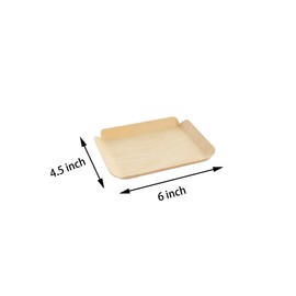 Disposable Wooden Plate Dessert Plate for Party(6 * 5inches 50PCS)