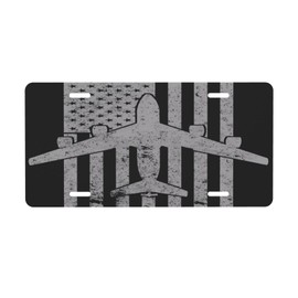 KOSUES KC-135 Stratotanker Military Tanker Aircraft Vintage Flag Aluminum License Plate 6 x 12 Inch Metal Car Front License Plate Cover Car Decor Accessory Novelty Vanity Decoration Tag with 4 Holes