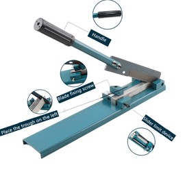 EODSAD Wire Duct Cutter Din Rail Cutter Manual Plastic PVC Trunking Cutter 45° 90°Angle Adjustable Cutting Machine Electrician Special Cutting Device (Without Ruler)