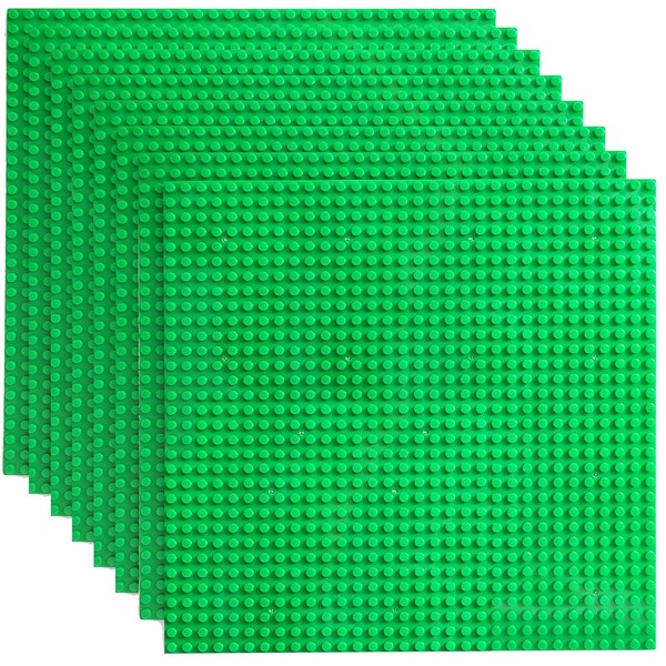 HUIZDQ 8 Pack Classic Baseplates Building Plates for Building Bricks
