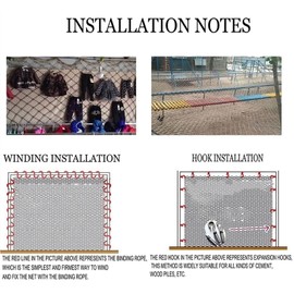 Bird Rope Net Pet Climbing Bird Toys Cargo Net Rope Mesh Net Rope Swing Rope Safety Netting Rope Netting Heavy Duty Cargo Net Climbing Rope,Support Customization(Size:2mx2m(6.5x6.5ft))