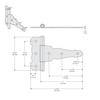 National Hardware N109-041 SPB841 Ornamental T Hinge in Black,4 Inch