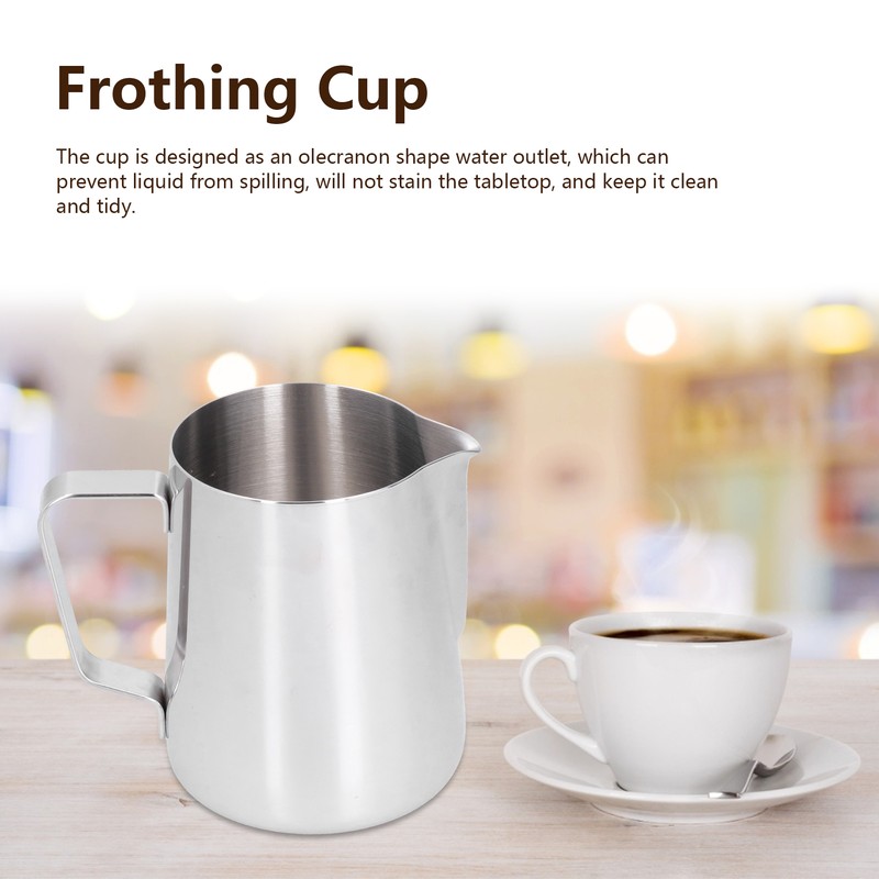 600ml Stainless Steel Frothing Cup Milk Coffee Frothing Pitcher with