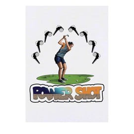 'Golf Glory: Power Shot' Temporary Tattoo - Water Resistant, Skin-Safe, Non-Toxic Transfer (TO00076329)