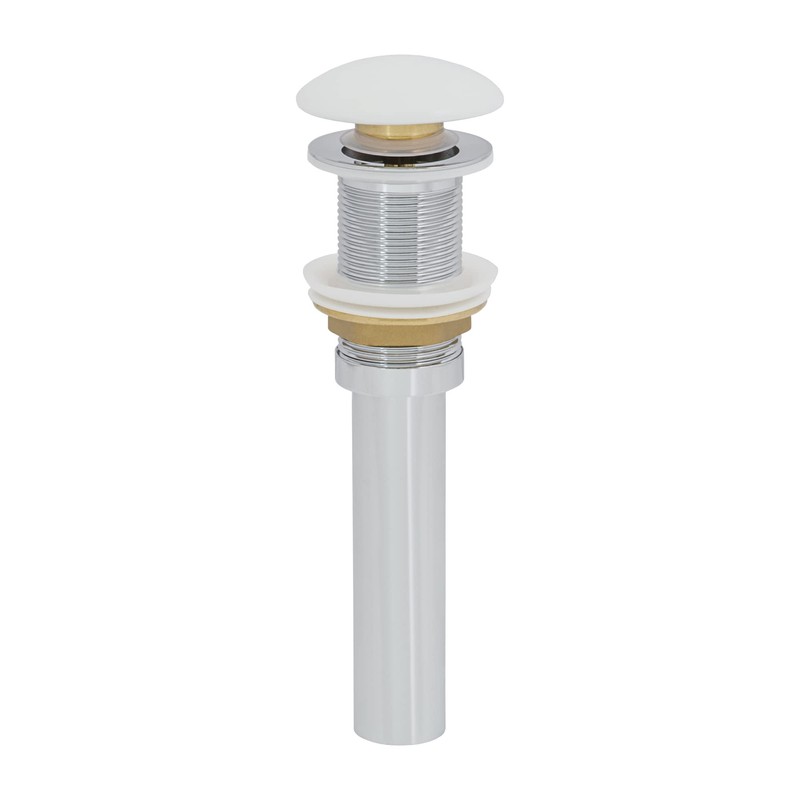 Ruvati White Ceramic Top Push Pop-up Drain for Bathroom Sinks