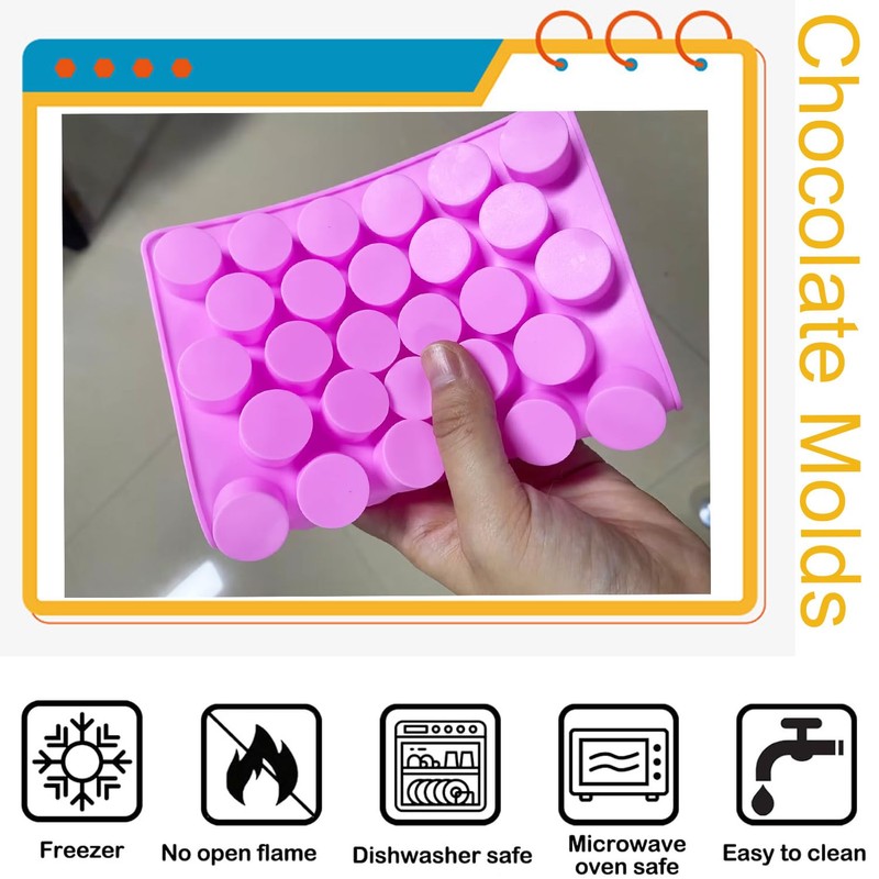 YIMINGMOLD Round Silicone Candy Molds For Hard Candy Gummy